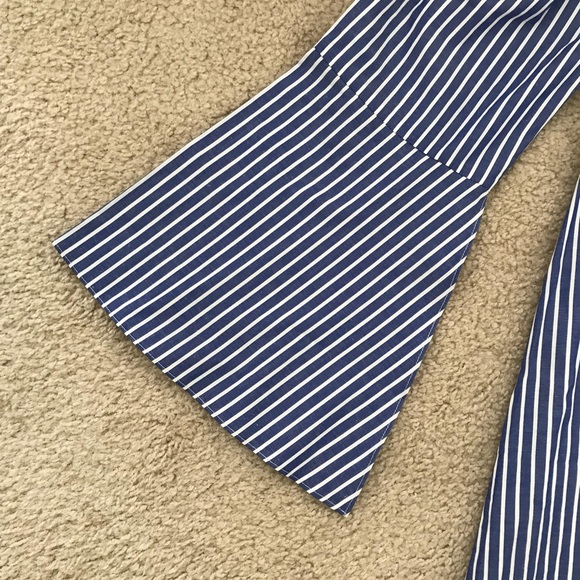 NWT Dolce Vita Delainey Blue and White Off The Shoulder Striped Dress Size M - Picture 7 of 8